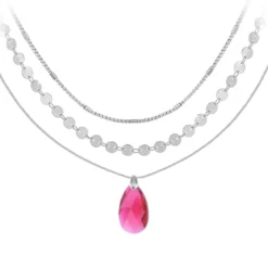 So Charm BijouxCollier goutte par So Charm® ornée de cristaux Swarovski® BS4395-SCAR-SN016+B2392-ARGENT+B2387-ARGENT