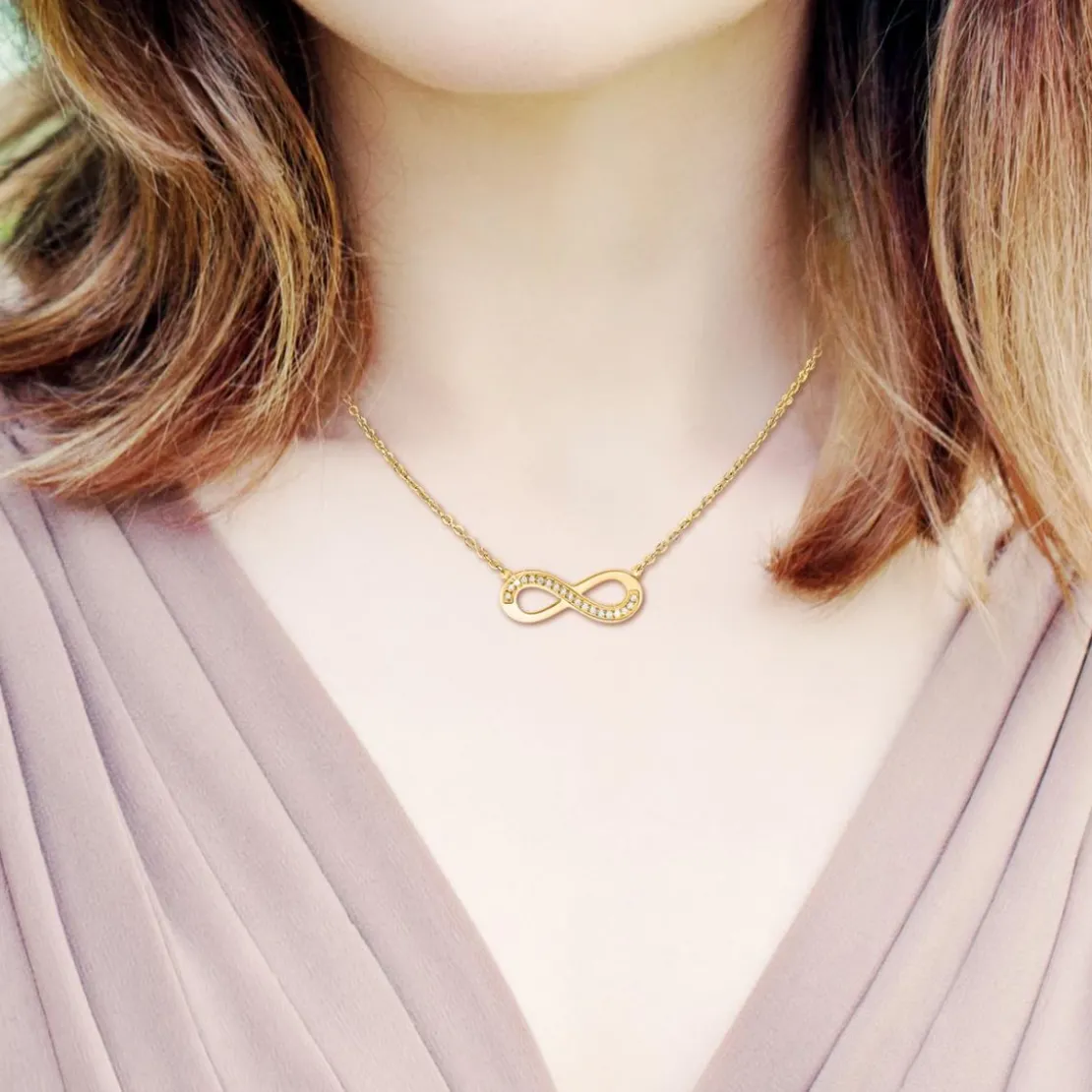 So Charm BijouxCollier infini par So Charm® ornée de cristaux Swarovski® BS1238-DORE