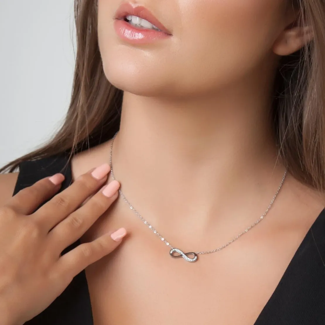 So Charm BijouxCollier infini par So Charm® ornée de cristaux Swarovski® BS1238-ARGENT