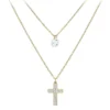 So Charm BijouxCollier multi rangs et croix par So Charm® ornée de cristaux Swarovski® BS2742-DORE