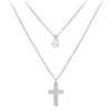 So Charm BijouxCollier multi rangs et croix par So Charm® ornée de cristaux Swarovski® BS2742-ARGENT