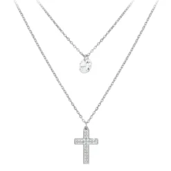 So Charm BijouxCollier multi rangs et croix par So Charm® ornée de cristaux Swarovski® BS2742-ARGENT
