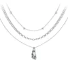 So Charm BijouxCollier par So Charm® ornée de cristaux Swarovski® BS4407-CRYS-SN016+B2378-ARGENT+B2370-ARGENT
