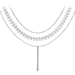 So Charm BijouxCollier par So Charm® ornée de cristaux Swarovski® BS3141-ARGENT+B2881-ARGENT+B2382-ARGENT