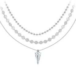 So Charm BijouxCollier par So Charm® ornée de cristaux Swarovski® BS4400-CRYS-SN016+B2392-ARGENT+B2385-ARGENT