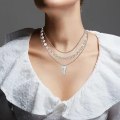 So Charm BijouxCollier par So Charm® ornée de cristaux Swarovski® BS4400-CRYS-SN016+B2392-ARGENT+B2385-ARGENT
