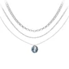 So Charm BijouxCollier par So Charm® ornée de cristaux Swarovski® BS4409-SINI-SN016+B2378-ARGENT+B2382-ARGENT