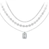 So Charm BijouxCollier par So Charm® ornée de cristaux Swarovski® BS4411-CRYS-SN016+B2392-ARGENT+B2382-ARGENT