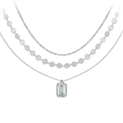 So Charm BijouxCollier par So Charm® ornée de cristaux Swarovski® BS4411-CRYS-SN016+B2392-ARGENT+B2382-ARGENT