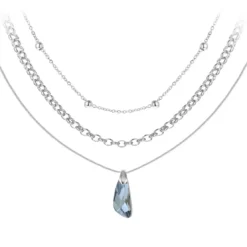 So Charm BijouxCollier par So Charm® ornée de cristaux Swarovski® BS4407-SINI-SN016+B2378-ARGENT+B2370-ARGENT
