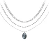 So Charm BijouxCollier par So Charm® ornée de cristaux Swarovski® BS4396-SINI-SN016+B2378-ARGENT+B2385-ARGENT
