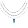 So Charm BijouxCollier par So Charm® ornée de cristaux Swarovski® BS4400-BEBL-SN016+B2392-ARGENT+B2385-ARGENT