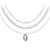 So Charm BijouxCollier par So Charm® ornée de cristaux Swarovski® BS4397-SINI-SN054-ARGENT+B2881-ARGENT+B2387-ARGENT