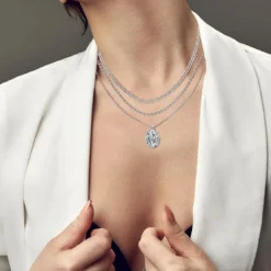 So Charm BijouxCollier par So Charm® ornée de cristaux Swarovski® BS4396-CRYS-SN016+B2378-ARGENT+B2385-ARGENT