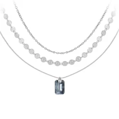 So Charm BijouxCollier par So Charm® ornée de cristaux Swarovski® BS4411-SINI-SN016+B2392-ARGENT+B2382-ARGENT