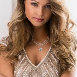 So Charm BijouxCollier rond par So Charm® ornée de cristaux Swarovski® BS4394-CRYS-SN016+B2881-ARGENT+B2385-ARGENT