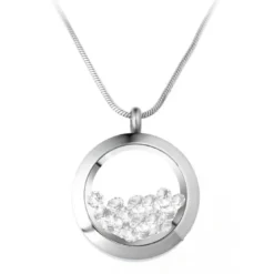 So Charm BijouxCollier rond par So Charm® ornée de cristaux Swarovski® BS1362-ARGENT-CRYS