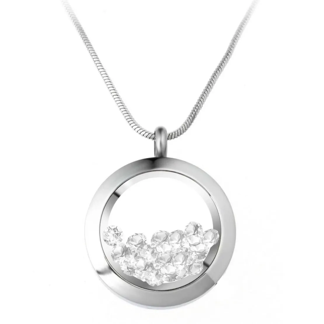 So Charm BijouxCollier rond par So Charm® ornée de cristaux Swarovski® BS1362-ARGENT-CRYS