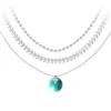 So Charm BijouxCollier rond par So Charm® ornée de cristaux Swarovski® BS4394-EMER-SN016+B2881-ARGENT+B2385-ARGENT