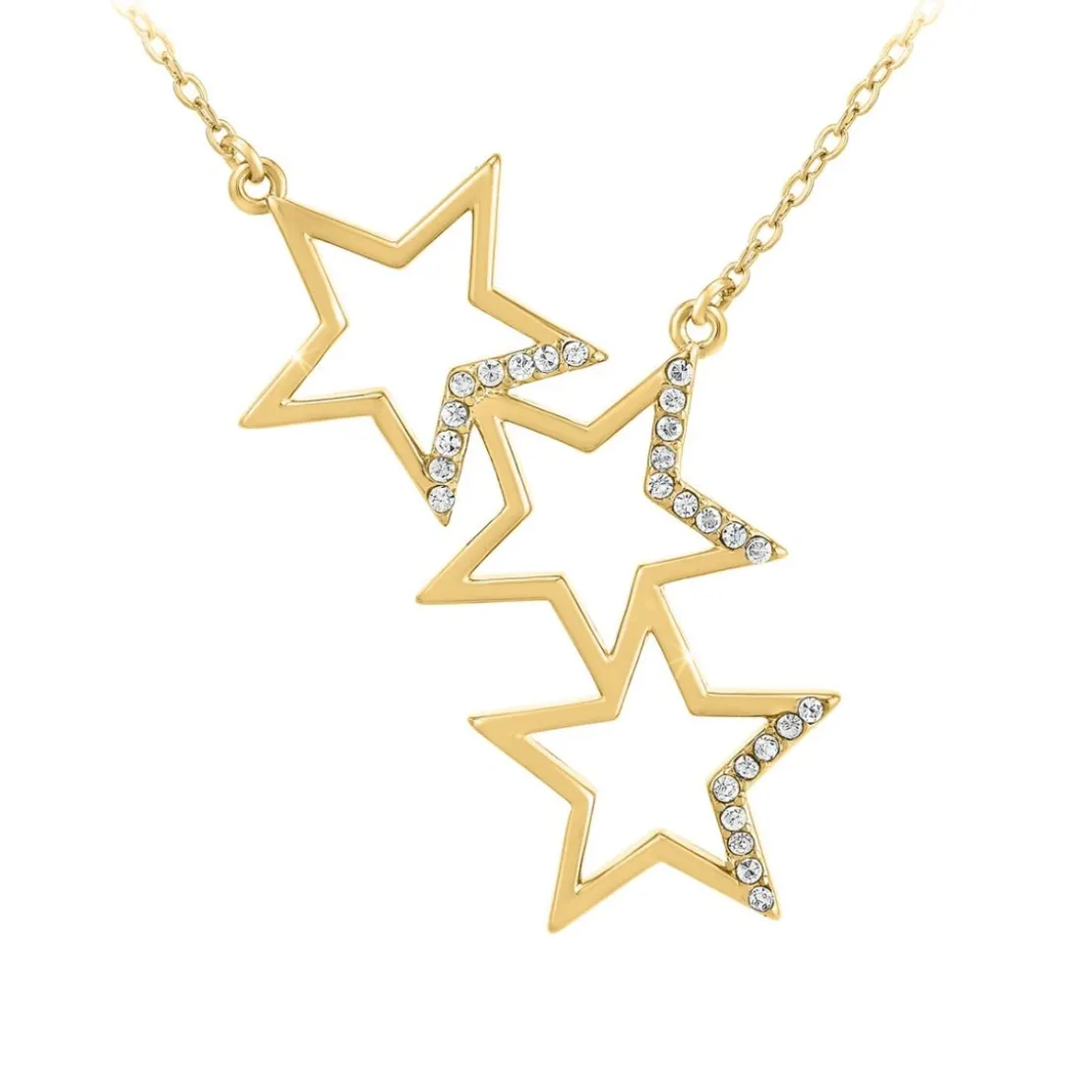 So Charm BijouxCollier étoiles par So Charm® ornée de cristaux Swarovski® BS3175-DORE
