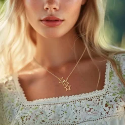 So Charm BijouxCollier étoiles par So Charm® ornée de cristaux Swarovski® BS3175-DORE