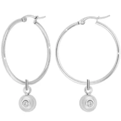 So Charm BijouxCréolesSo Charm - BD2261-ARGENT-DIAMANT - Boucles D'Oreilles Argentées