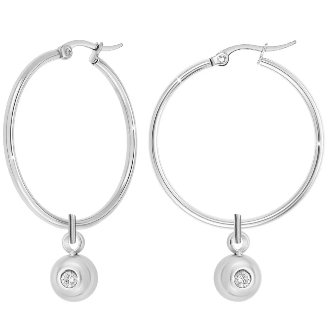 So Charm BijouxCréolesSo Charm - BD2261-ARGENT-DIAMANT - Boucles D'Oreilles Argentées