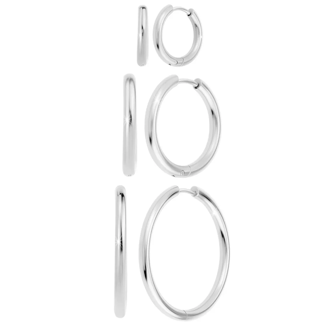 So Charm BijouxCréolesSo Charm - B4139-ARGENT+B4140-ARGENT+B4141-ARGENT - Boucles D'Oreilles Argentées
