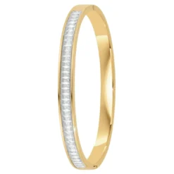 So Charm BijouxJonc FemmeSo Charm - B4337-DORE-BLANC - Bracelet Mode Doré