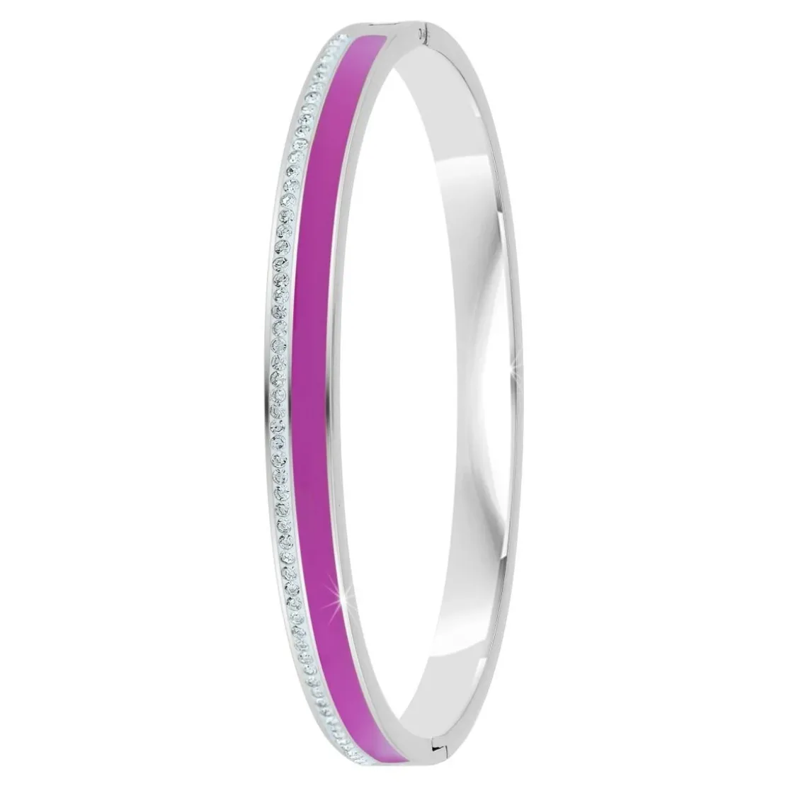 So Charm BijouxJonc FemmeSo Charm - B4338-ARGENT-VIOLET - Bracelet Email Argenté
