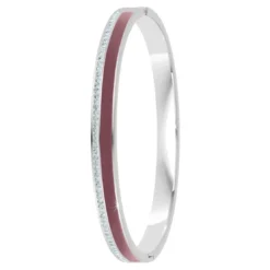 So Charm BijouxJonc FemmeSo Charm - B4338-ARGENT-MARRON - Bracelet Email Argenté