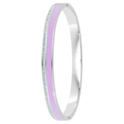 So Charm BijouxJonc FemmeSo Charm - B4338-ARGENT-ROSE - Bracelet Email Argenté