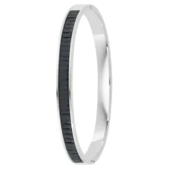So Charm BijouxJonc FemmeSo Charm - B4337-ARGENT-NOIR - Bracelet Mode Argenté