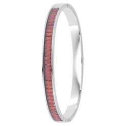 So Charm BijouxJonc FemmeSo Charm - B4337-ARGENT-ROUGE - Bracelet Mode Argenté