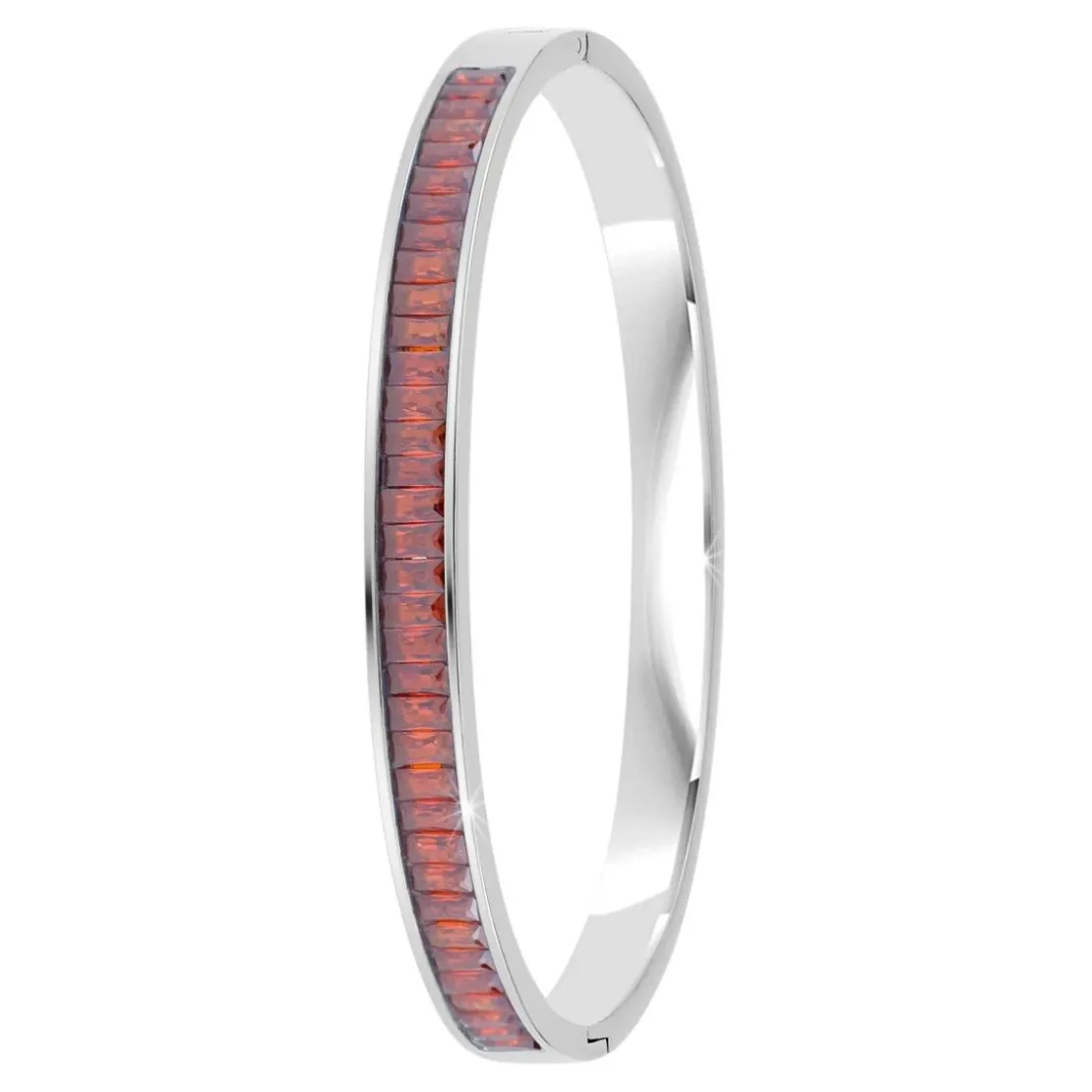So Charm BijouxJonc FemmeSo Charm - B4337-ARGENT-ROUGE - Bracelet Mode Argenté