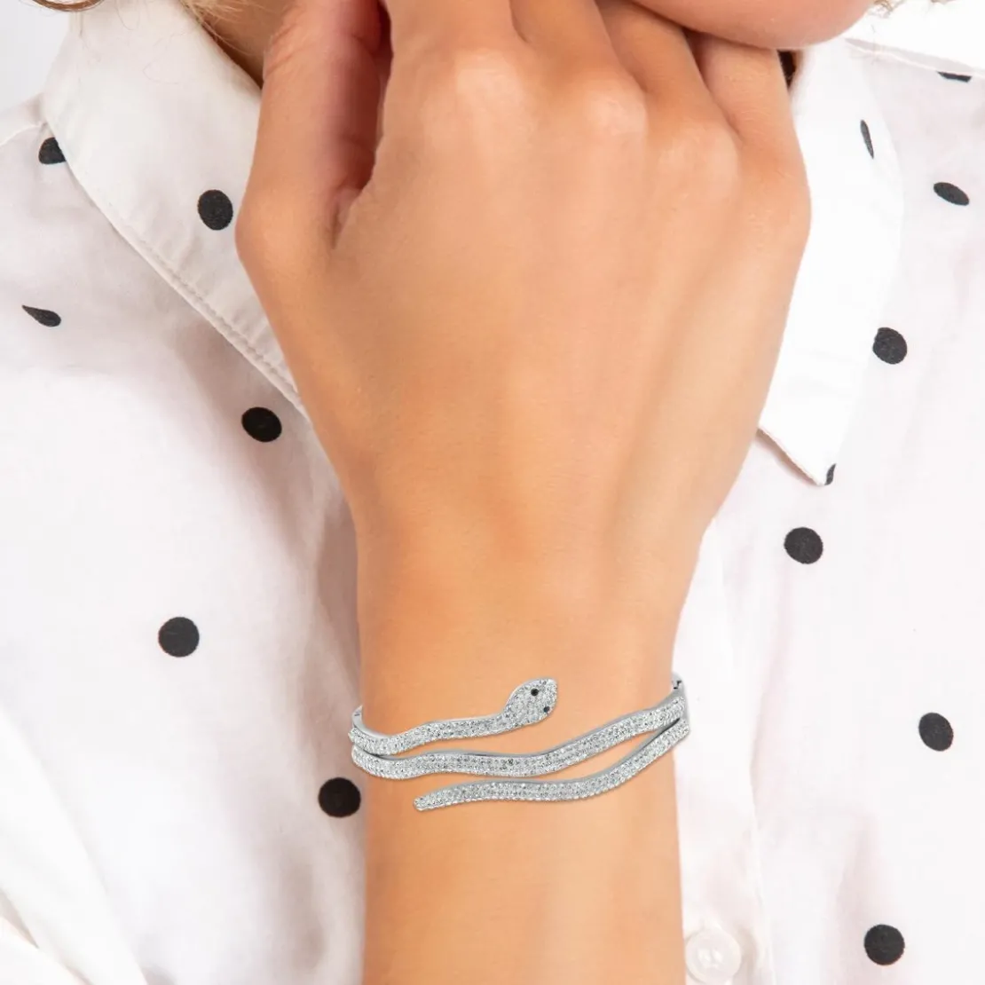 So Charm BijouxJonc femmeSo Charm- bracelet serpent argenté