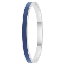So Charm BijouxJonc FemmeSo Charm - B4339-ARGENT-BLEUFONCE - Bracelet Email Argenté