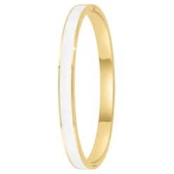 So Charm BijouxJonc FemmeSo Charm - B4339-DORE-BLANC - Bracelet Email Doré