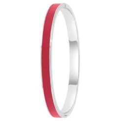 So Charm BijouxJonc FemmeSo Charm - B4339-ARGENT-ROUGE - Bracelet Email Argenté