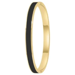 So Charm BijouxJonc FemmeSo Charm - B4339-DORE-NOIR - Bracelet Email Doré