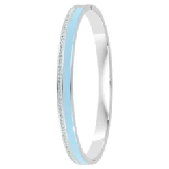So Charm BijouxJonc FemmeSo Charm - B4338-ARGENT-BLEUCLAIR - Bracelet Email Argenté