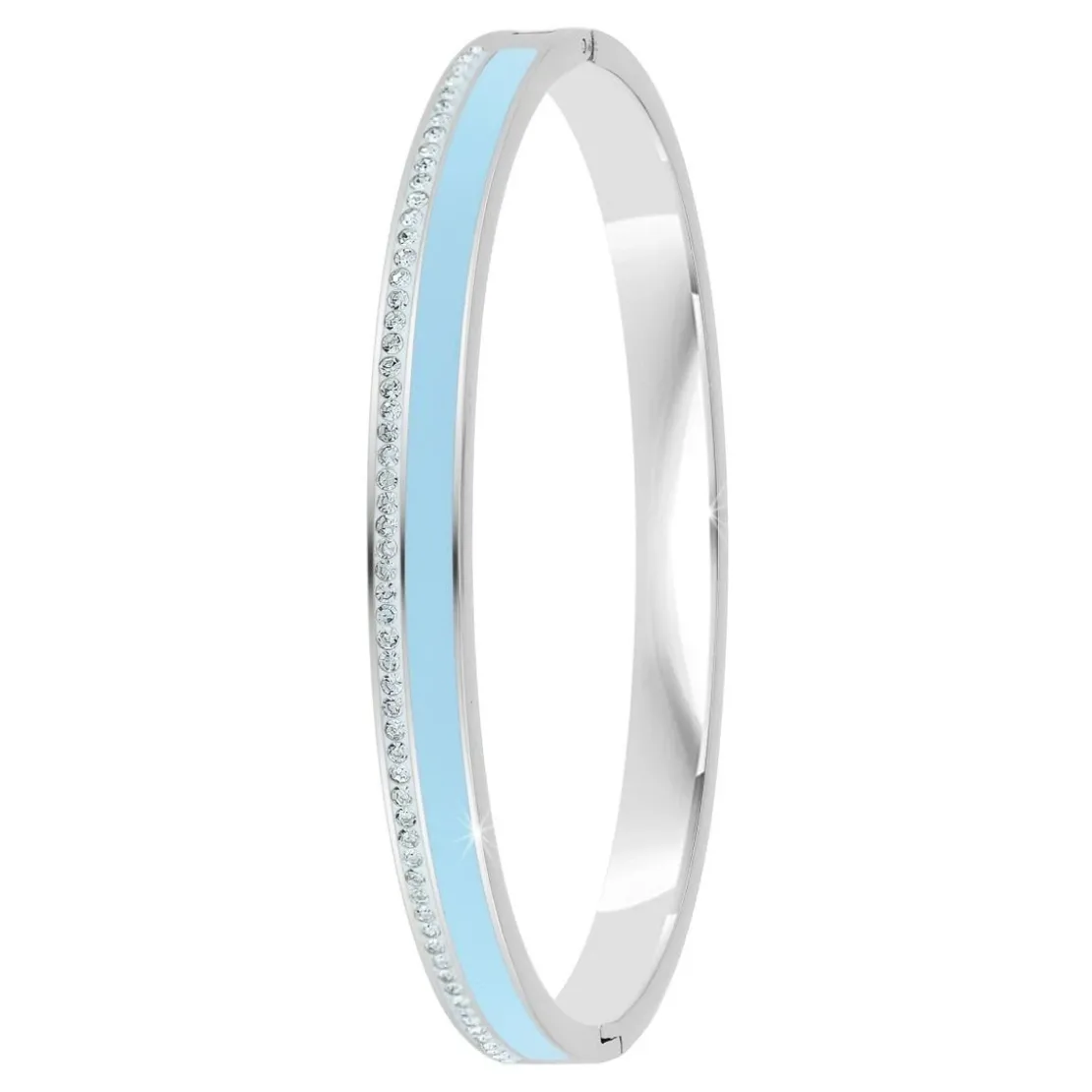 So Charm BijouxJonc FemmeSo Charm - B4338-ARGENT-BLEUCLAIR - Bracelet Email Argenté