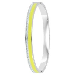 So Charm BijouxJonc FemmeSo Charm - B4338-ARGENT-JAUNE - Bracelet Email Argenté