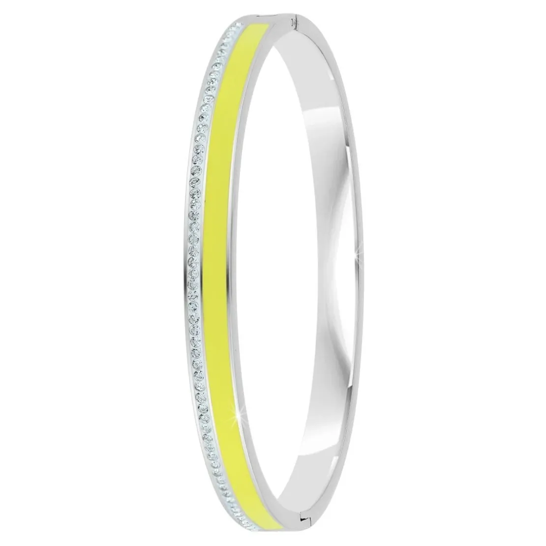 So Charm BijouxJonc FemmeSo Charm - B4338-ARGENT-JAUNE - Bracelet Email Argenté