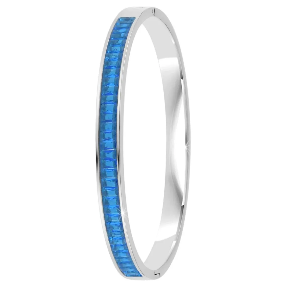 So Charm BijouxJonc FemmeSo Charm - B4337-ARGENT-AQUAMARINE - Bracelet Mode Argenté
