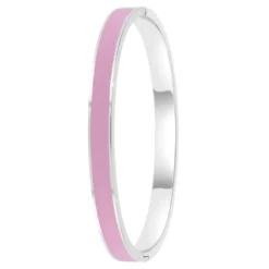 So Charm BijouxJonc FemmeSo Charm - B4339-ARGENT-ROSE - Bracelet Email Argenté