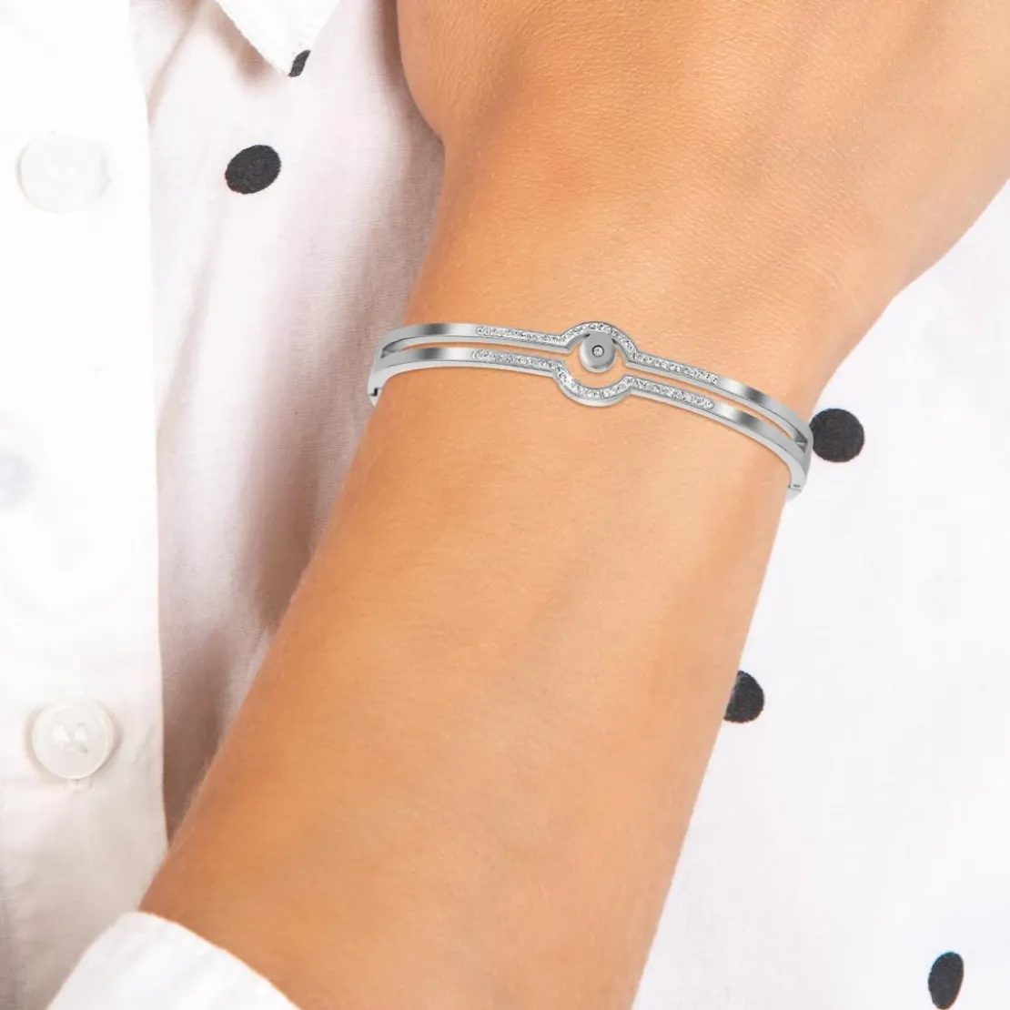 So Charm BijouxJonc FemmeSo Charm - BD2597-ARGENT-DIAMANT - Bracelet Mode Argenté