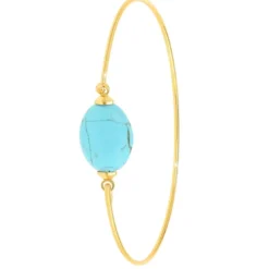 So Charm BijouxJonc FemmeSo Charm - B2492-TURQUOISE - Bracelet Mode Doré