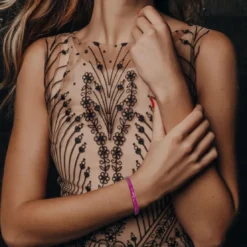 So Charm BijouxJonc FemmeSo Charm - B4339-ARGENT-VIOLET - Bracelet Email Argenté