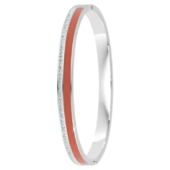So Charm BijouxJonc FemmeSo Charm - B4338-ARGENT-ORANGE - Bracelet Email Argenté